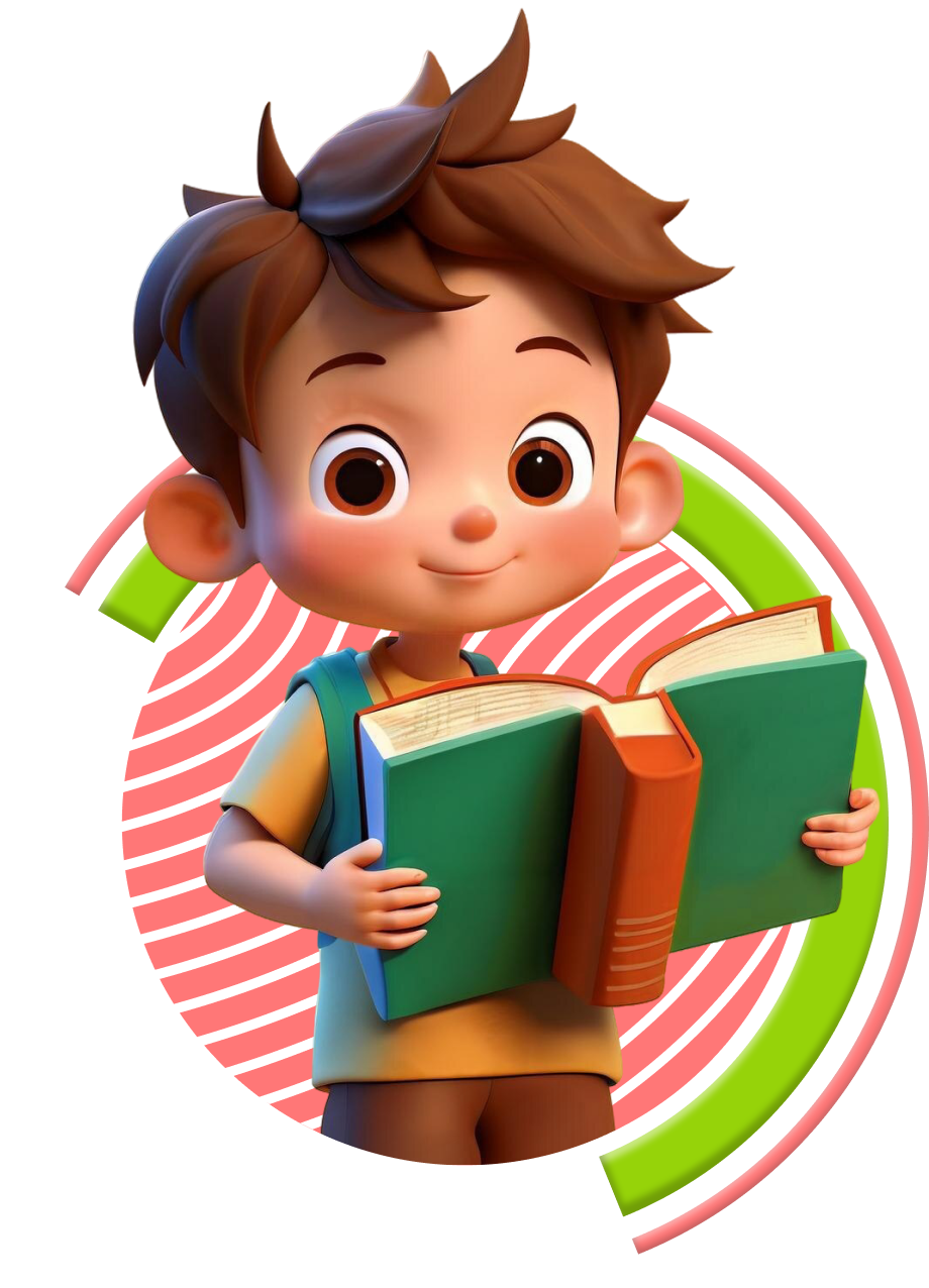 Child learning with a book